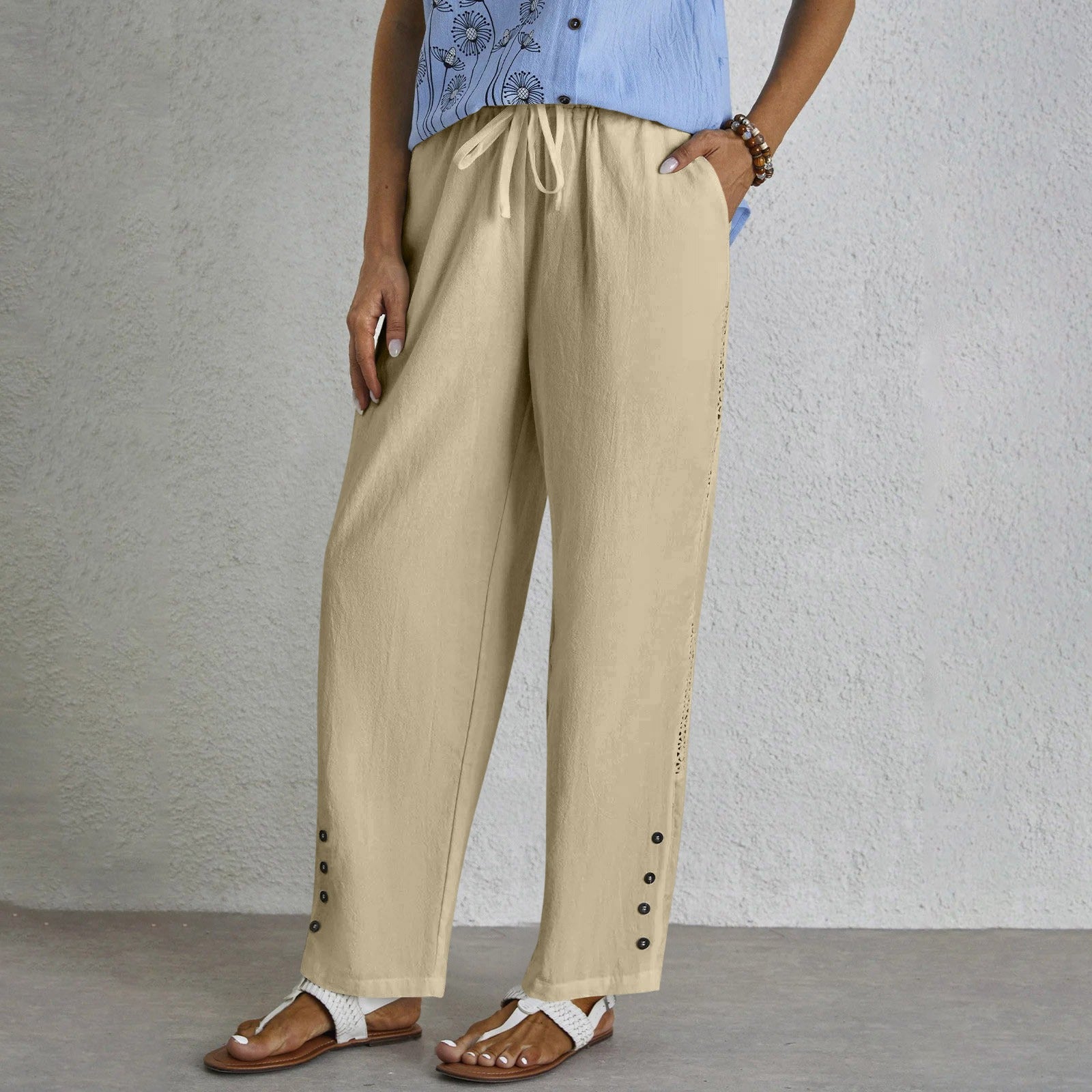 Bernadette — Relaxed Trousers with Buttons
