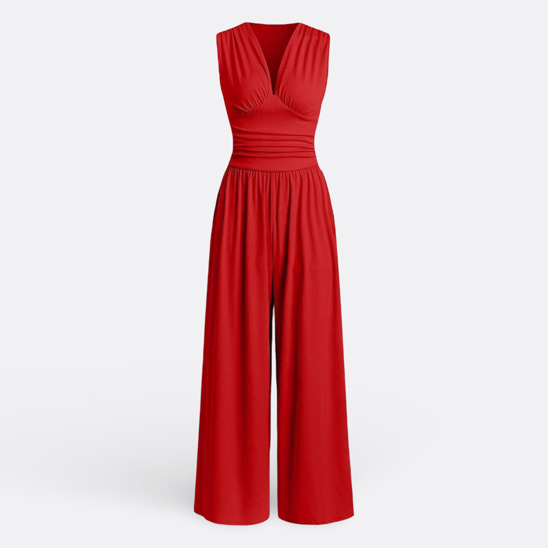 Diane — Chic Sleeveless Jumpsuit with Wide Legs