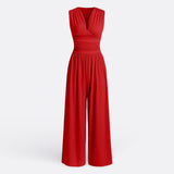 Diane — Chic Sleeveless Jumpsuit with Wide Legs