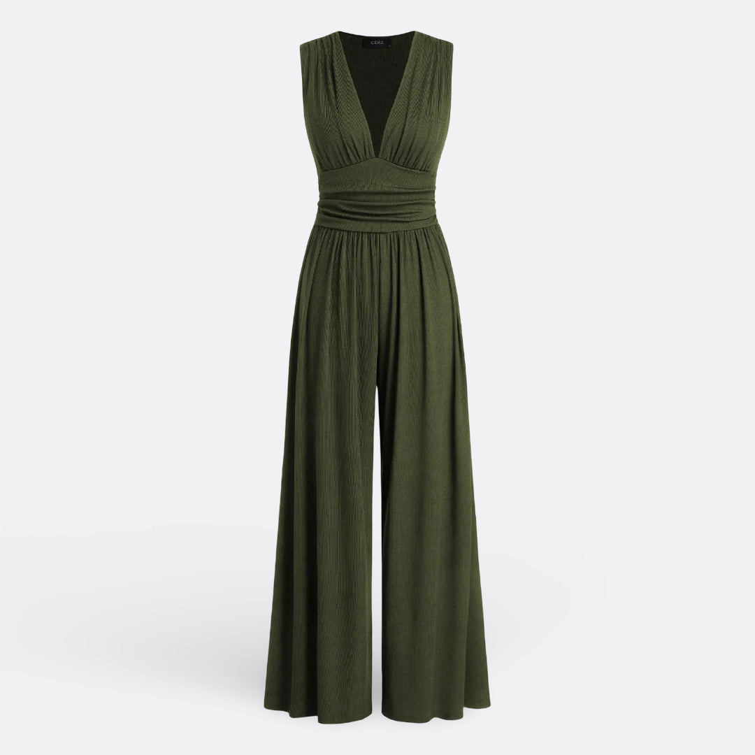Diane — Chic Sleeveless Jumpsuit with Wide Legs