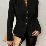 Aoife — Sculpted Button Jacket