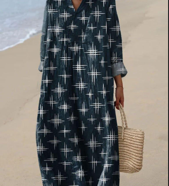 Mia — Bohemian Dress with Star Print