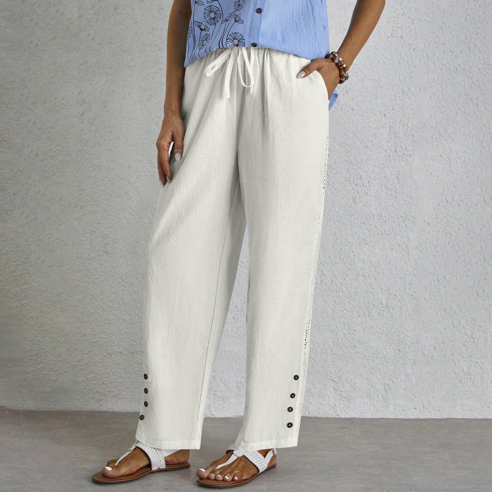 Bernadette — Relaxed Trousers with Buttons