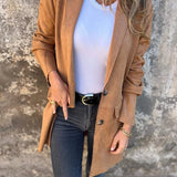 Siobhán — Long Suede-Look Coat