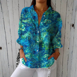 Fiona — Shirt with Feather Print