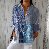 Hannah — Ocean Print Shirt