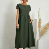 Hannah — Midi Dress with Pockets