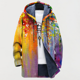 Emer — Coat with Abstract Art Elements