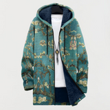 Isla — Coat with Artistic Floral Pattern