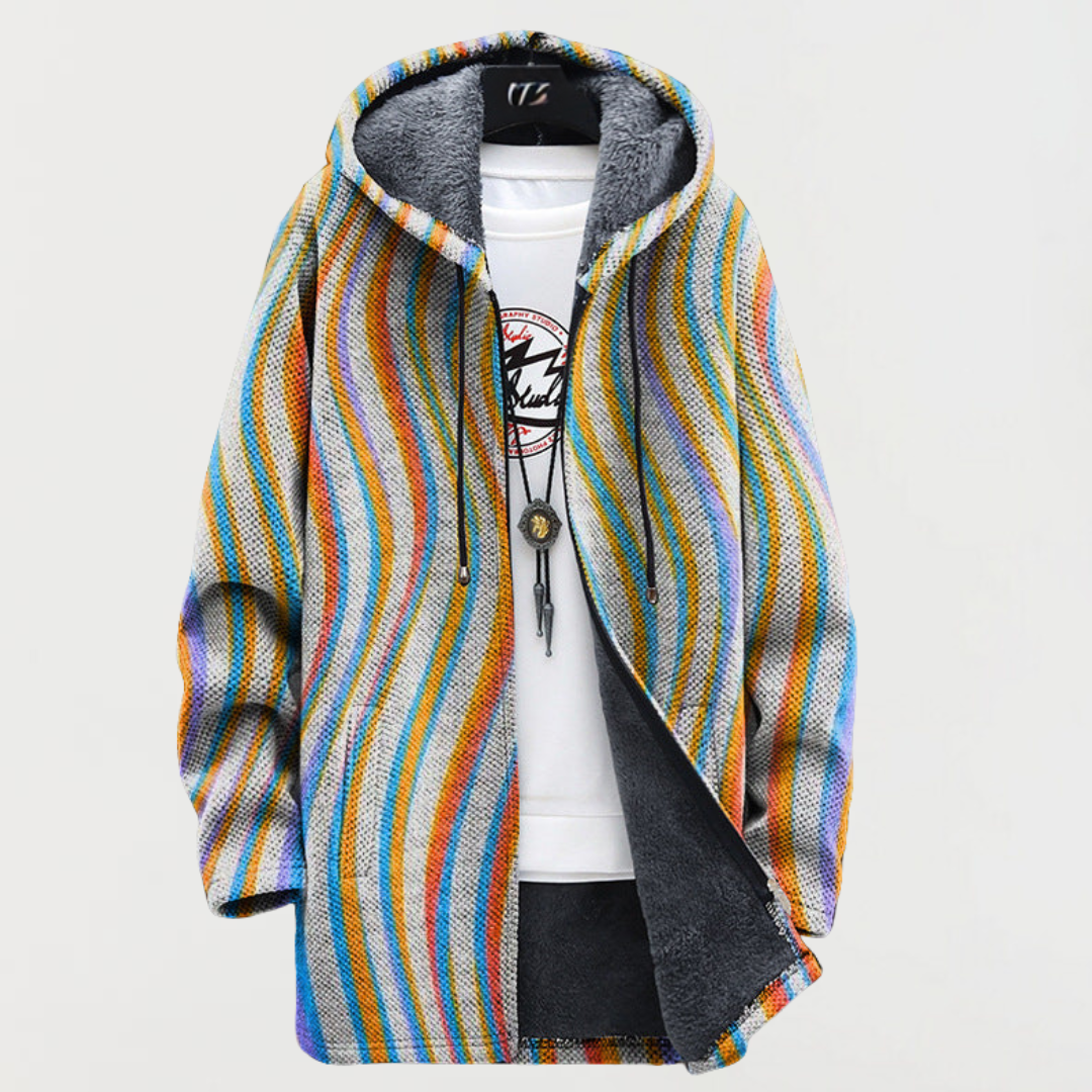 Sandra — Jacket with Wavy Stripes