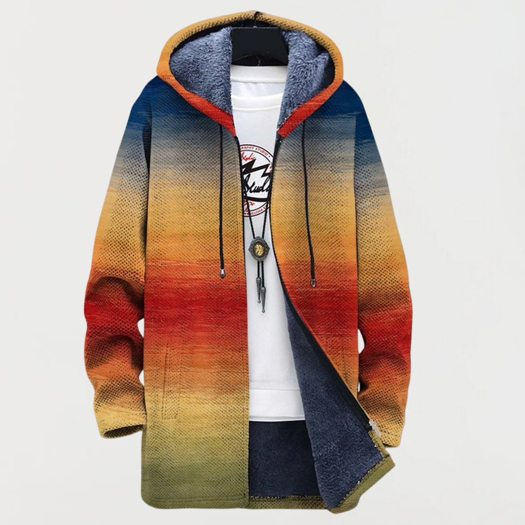 Doireann — Coat with Sunset Colour Gradient