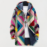 Charlotte — Jacket with Artistic Geometric Pattern