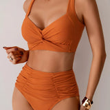 Noreen — High-Waisted Summer Swimsuit