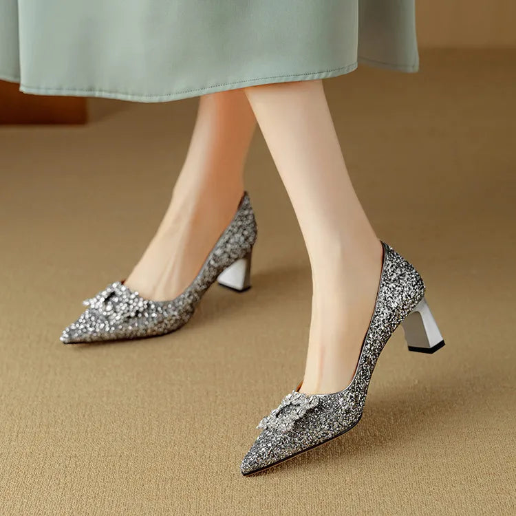 Paula — Glitter Pumps