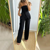 Ciara — Sleeveless Two-Piece Set with Buttons