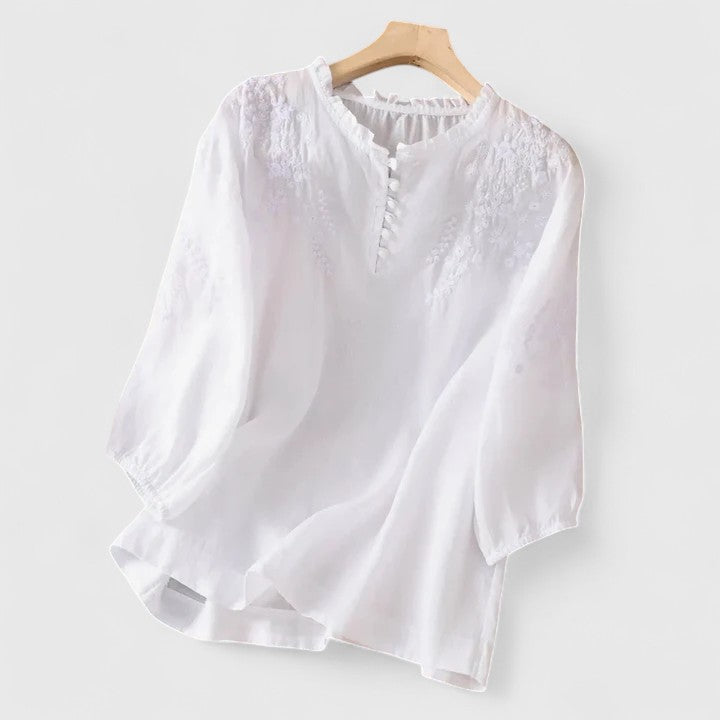Susan — Elegant Button-Front Blouse
