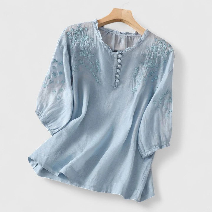 Susan — Elegant Button-Front Blouse