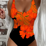Bridget — Elegant One-Piece Swimsuit with Floral Print