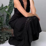 Nicola — Handcrafted Lace Dress with V-Neckline