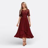 Aoibheann — Lace Dress with Short Sleeves