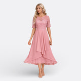 Aoibheann — Lace Dress with Short Sleeves