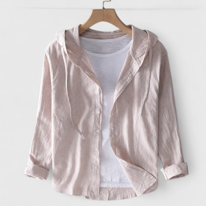 Hannah — Elegant Hooded Blouse