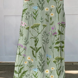 Deirdre — Enriched Spring Field Repeat Pattern Printed Women's Linen Pocket Skirt