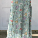 Chloe — Blooming Spring Floral And Bumble Bee Pattern Printed Women's Linen Pocket Skirt
