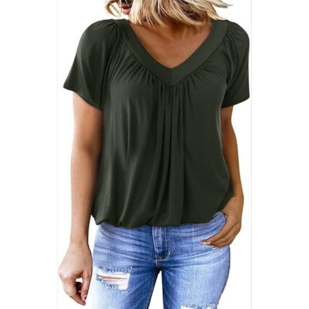 Cynthia — Casual Women's V-Neck Top