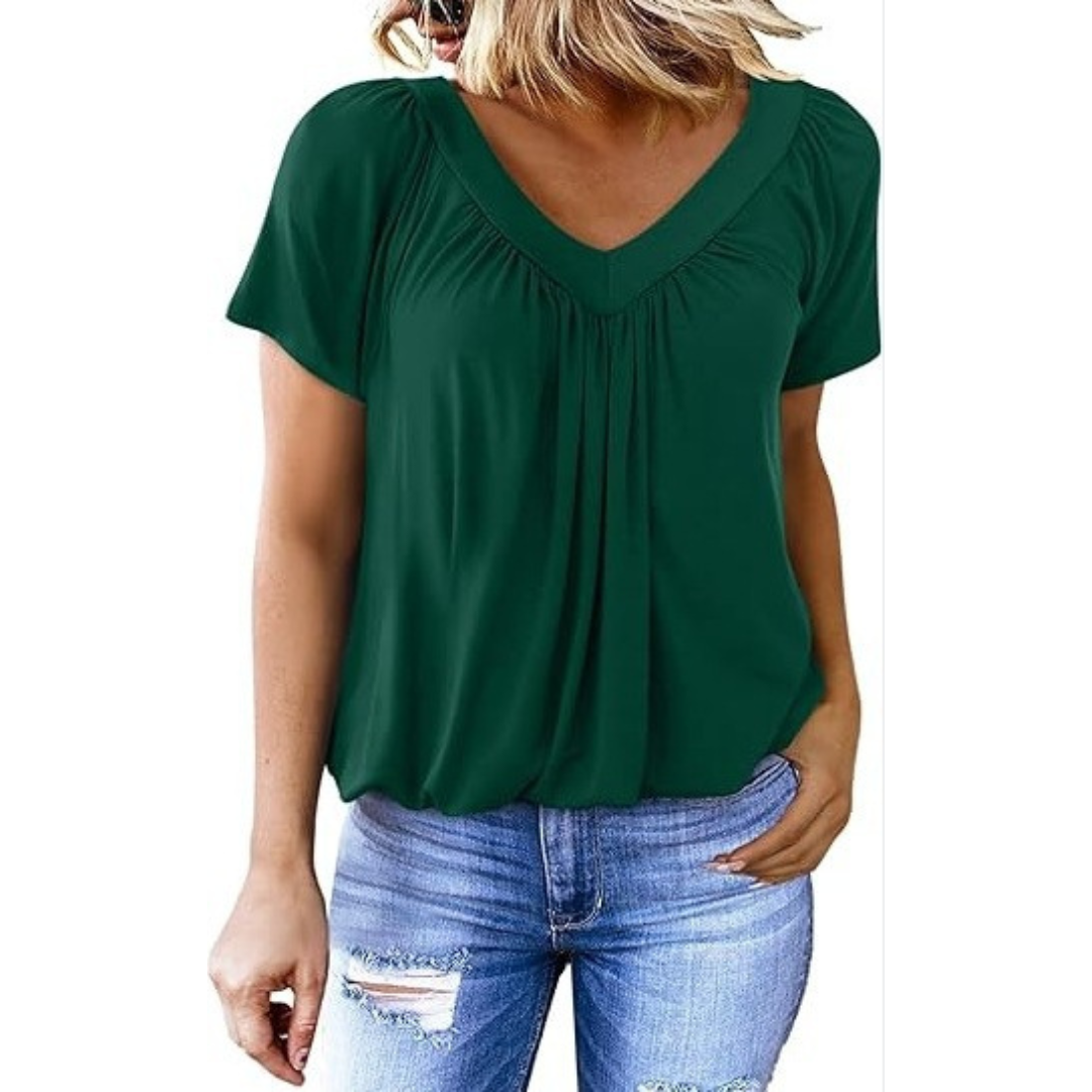 Cynthia — Casual Women's V-Neck Top