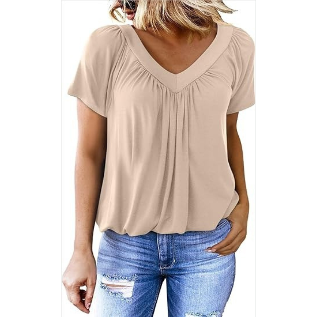 Cynthia — Casual Women's V-Neck Top
