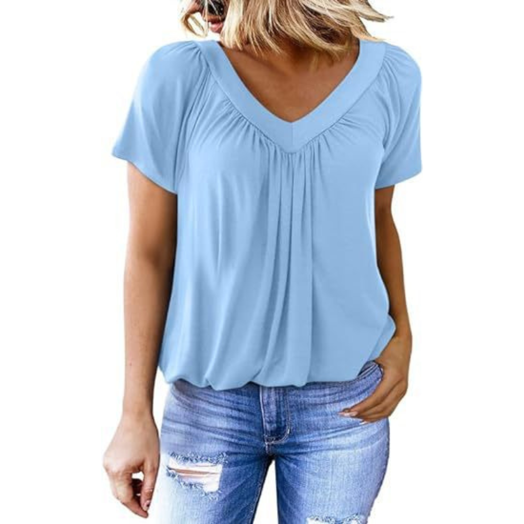 Cynthia — Casual Women's V-Neck Top