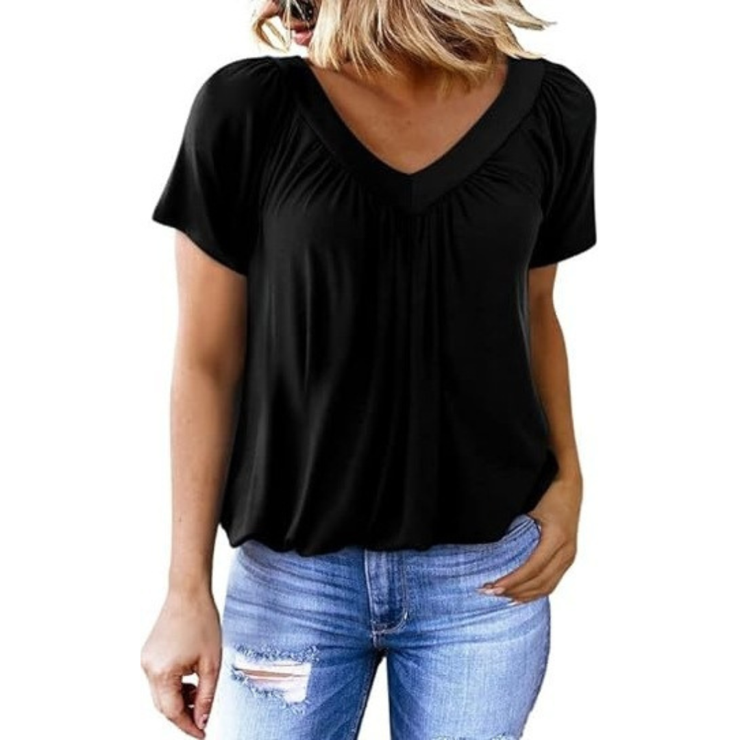 Cynthia — Casual Women's V-Neck Top