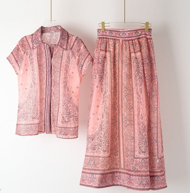 Rebecca — Printed Two-Piece Boho Set