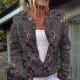 Andrea — Cardigan with Floral Pattern and Buttons