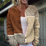 Lorraine — Minimalist Cardigan with Abstract Dots and Buttons