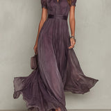 Olivia — Vintage Elegant Chiffon Maxi Dress