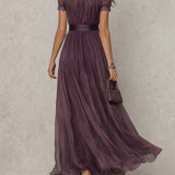 Olivia — Vintage Elegant Chiffon Maxi Dress
