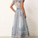 Rebecca — Printed Two-Piece Boho Set