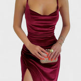 Úna — Velvet Dress with Slit