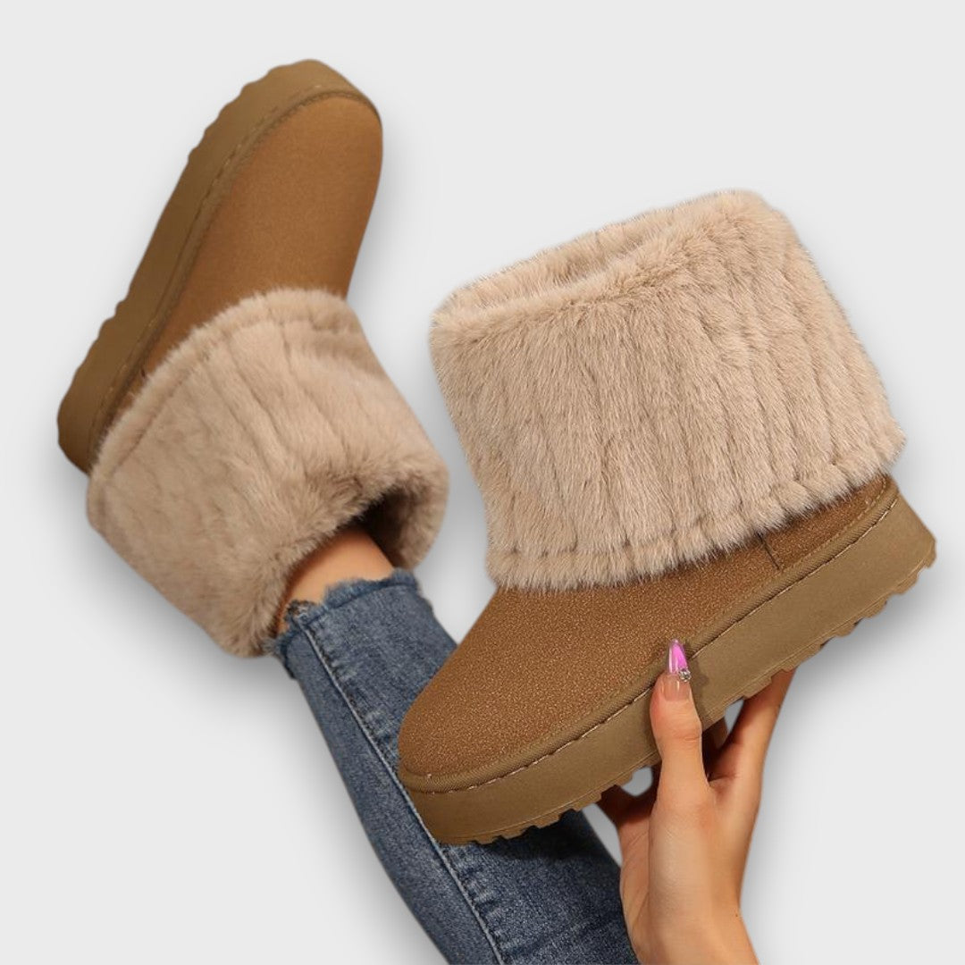 Leah — Fluffy faux-fur winter boots