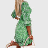 Vera — Floral Puff Sleeve Dress