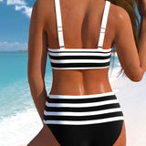 Maeve — High Waist Striped Bikini