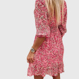Vera — Floral Puff Sleeve Dress