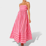 Patricia — Long Striped Dress