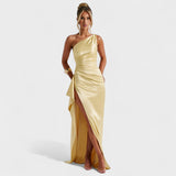 Lorraine — Asymmetrical Satin Dress