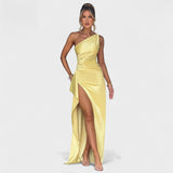 Lorraine — Asymmetrical Satin Dress