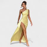 Lorraine — Asymmetrical Satin Dress