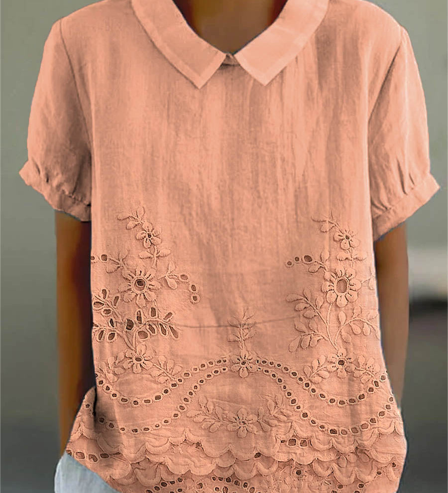 Pamela — Embroidered Floral Blouse