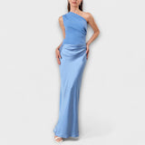 Elizabeth — Asymmetrical Satin Dress